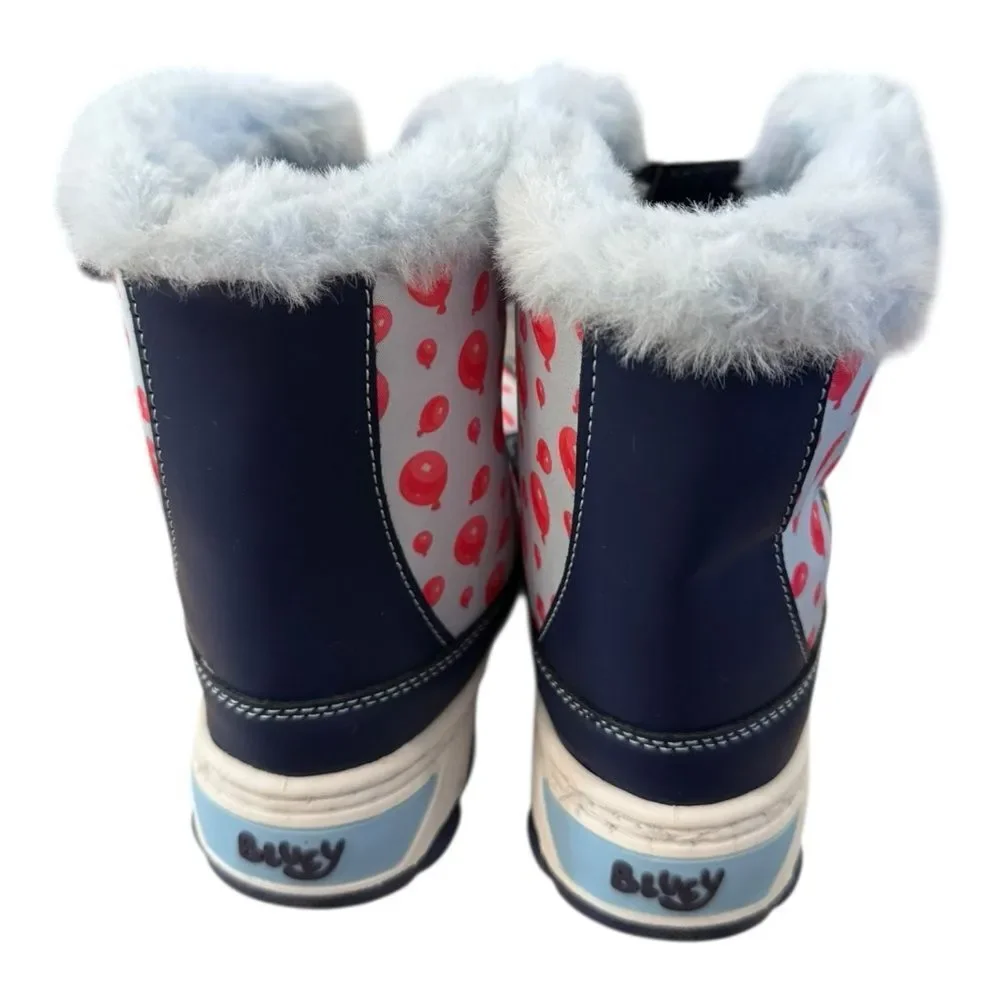 New GroundUp Bluey & Bingo Keepy Uppy Balloons Furry Toddler Winter Boots 12